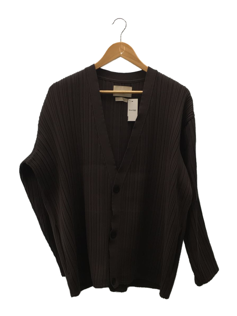 YOKE◆Pleated Knit Cardigan/22SS/2/ポリエステル/BRW/YK22SS0358S_画像1