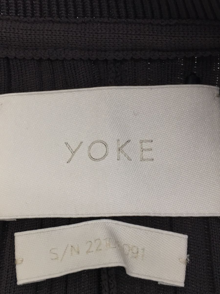 YOKE◆Pleated Knit Cardigan/22SS/2/ポリエステル/BRW/YK22SS0358S_画像3