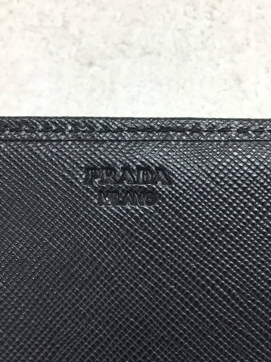 PRADA◆長財布/レザー/BLK/無地/レディース_画像3