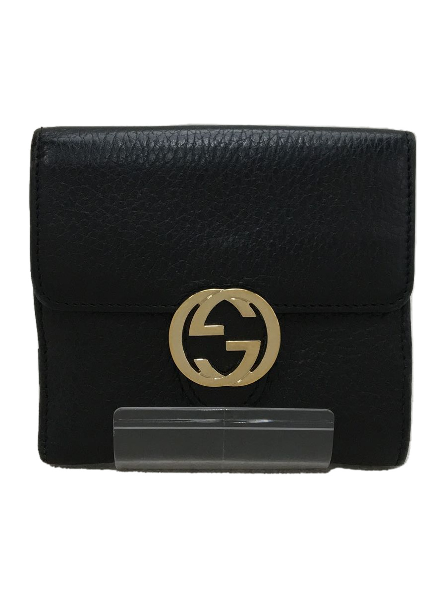 総合福袋 GUCCI◇2つ折り財布/レザー/BLK/615525/Wホック インター