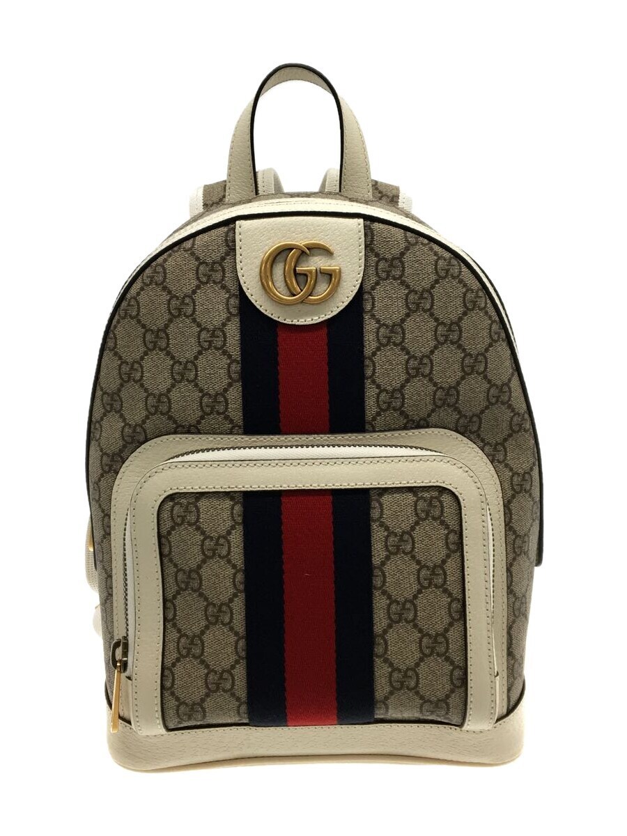 GUCCI◇リュック/PVC/BEG/総柄/547965/オフディア GGスプリーム www