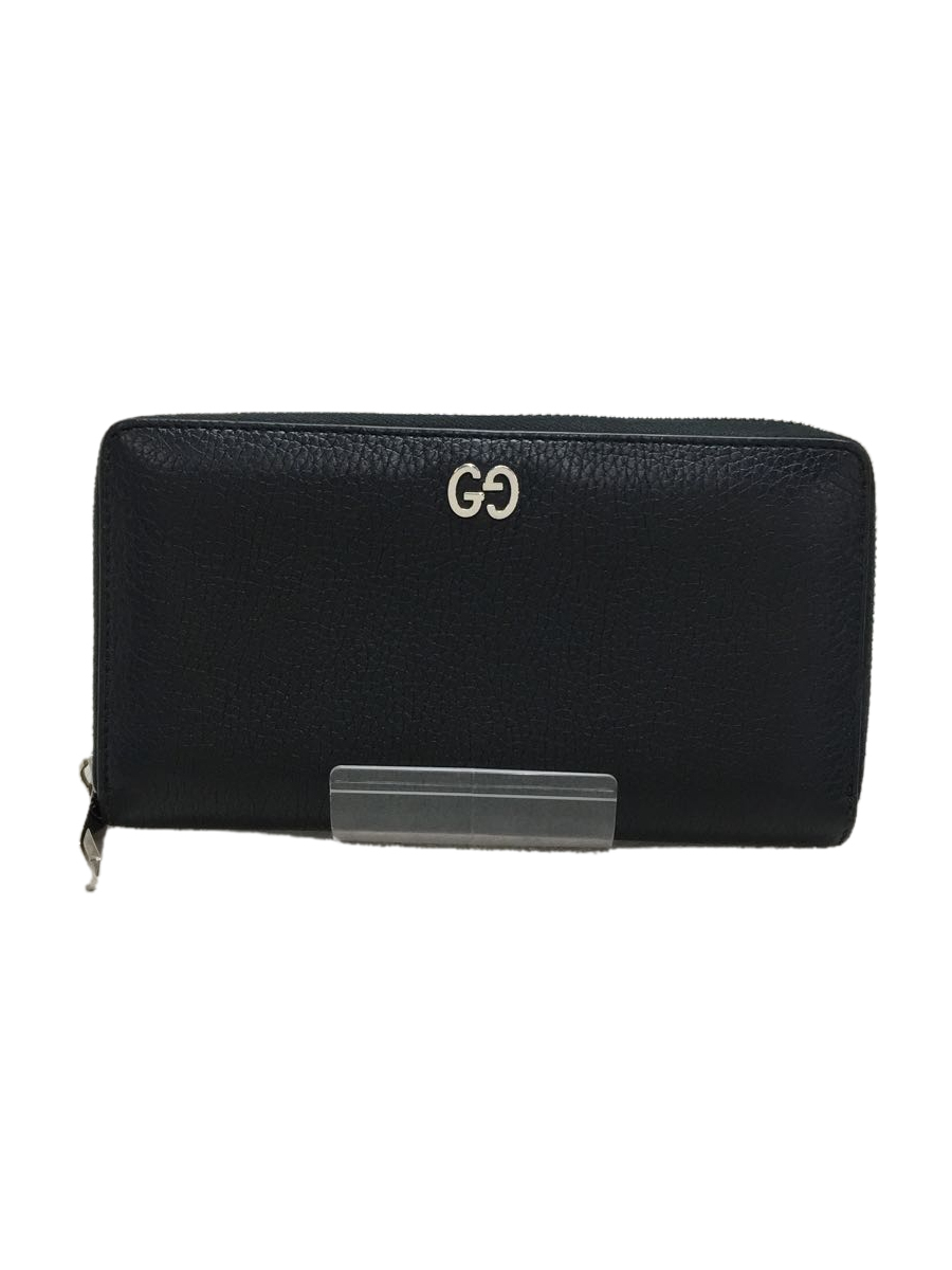 GUCCI◆ジップアラウンドウォレット/ラウンドファスナー/長財布/レザー/BLK/473928-525040