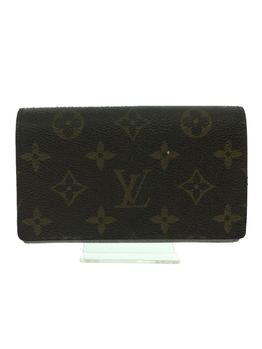 LOUIS VUITTON◆ポルト・モネ・ビエトレゾール_モノグラム_BRW/PVC/BRW/レディース