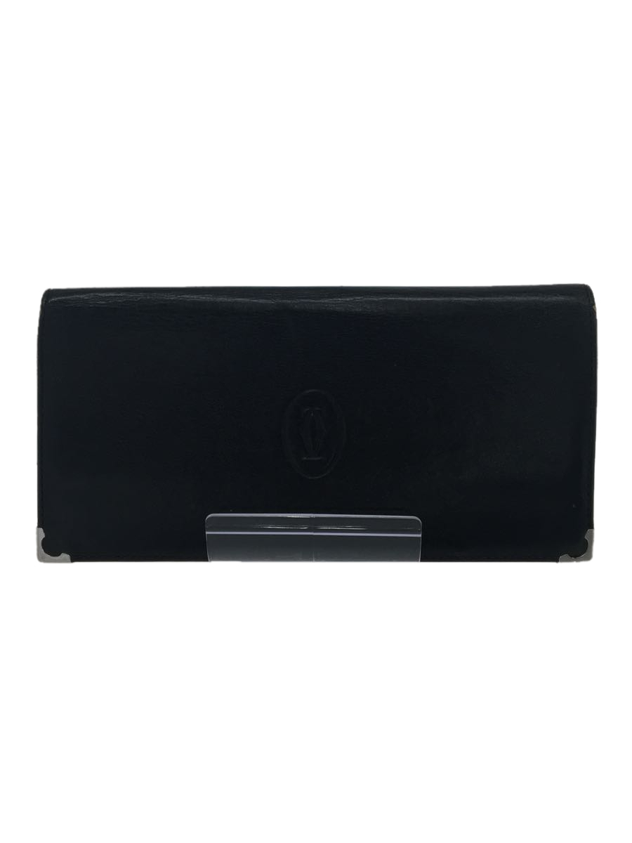 Cartier◆マストライン 長財布/レザー/BLK