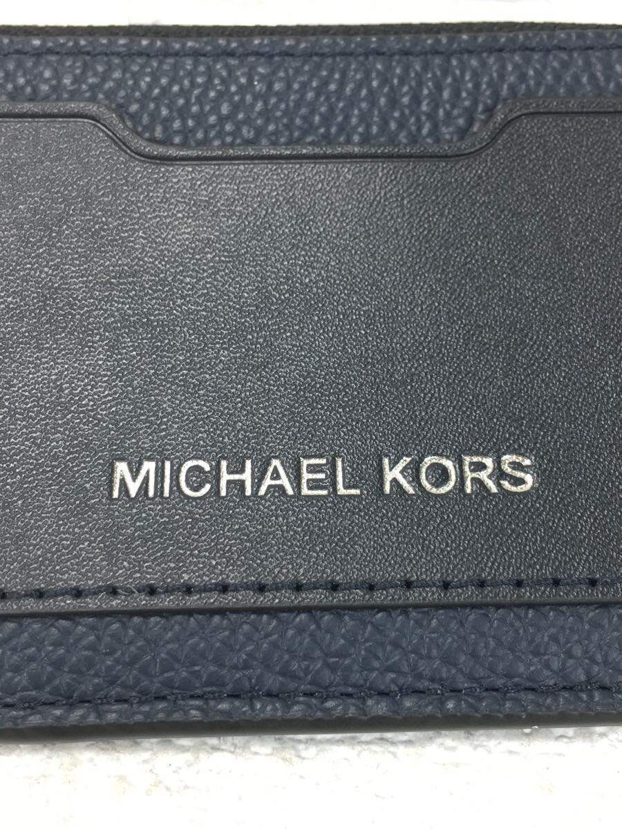 MICHAEL KORS◆コインケース/レザー/NVY/無地_画像3