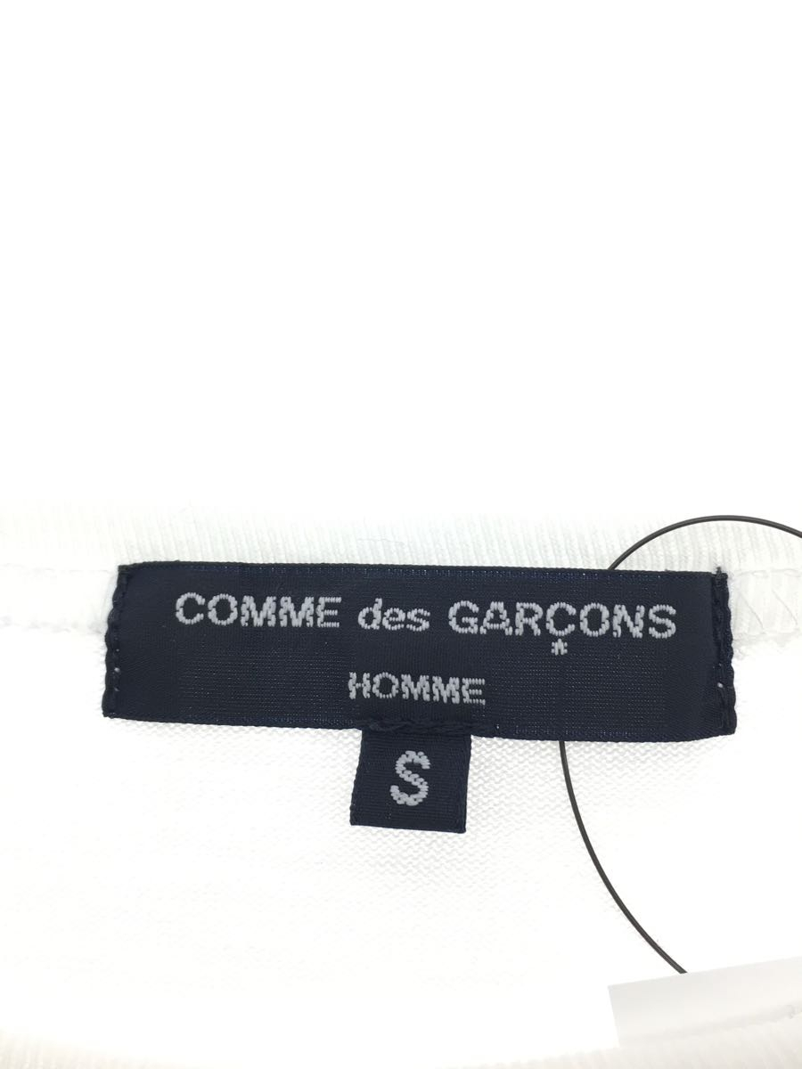 COMME des GARCONS HOMME◆Tシャツ/S/コットン/WHT/HG-T011/21SS/homme刺繍_画像3