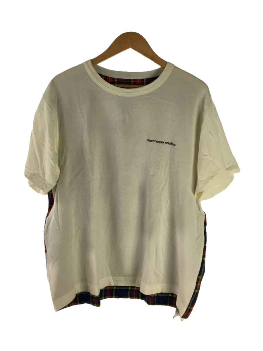 uniform experiment◆Tシャツ/2/コットン/WHT/BACK PANELED WIDE TEE/2020AW/20AW_画像1