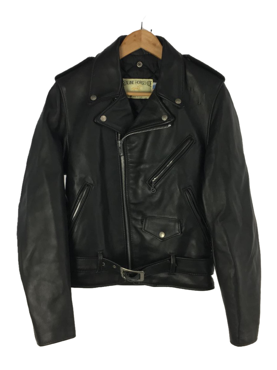【超特価sale開催】 Schott◆ショット/ダブルライダースジャケット/34/馬革/BLK/GENUINE HORSEHIDE/バッジ跡 XSサイズ以下 【超特価sale開催】 Schott◆ショット/ダブルライダースジャケット/34/馬革/BLK/GENUINE HORSEHIDE/バッジ跡 XSサイズ以下
