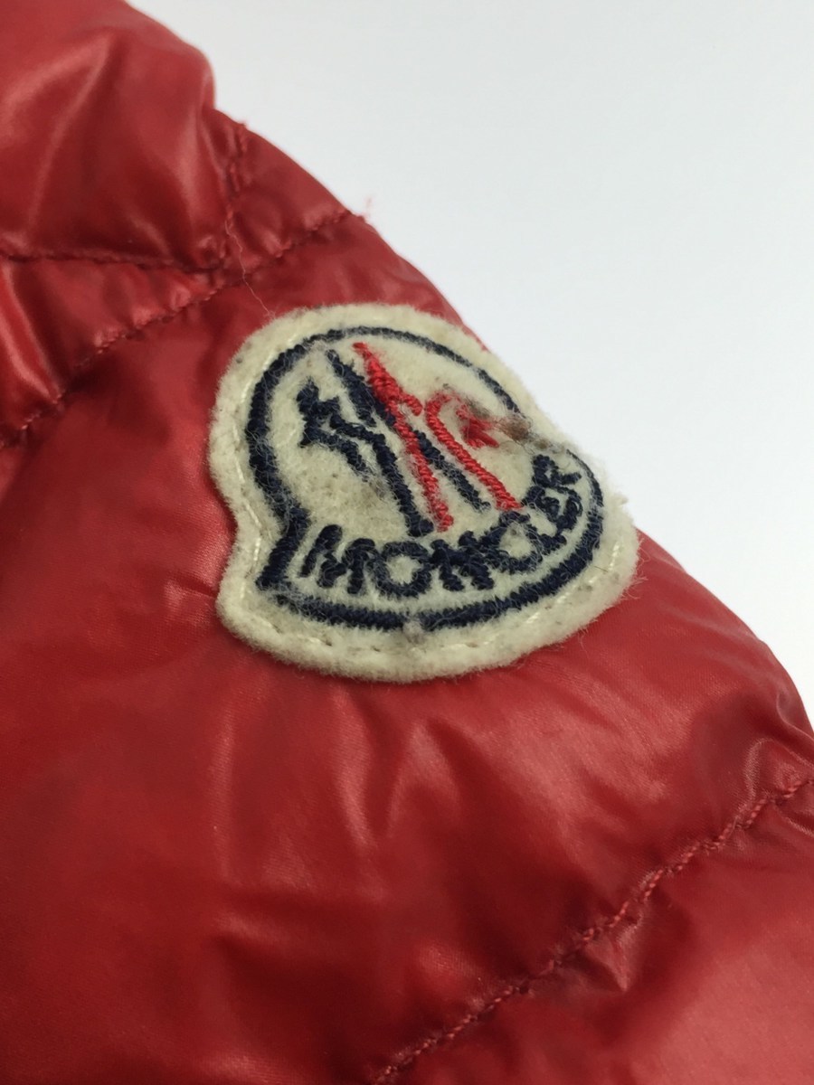 MONCLER◆ダウンジャケット/80cm/ナイロン/RED/無地/モンクレール/_画像7