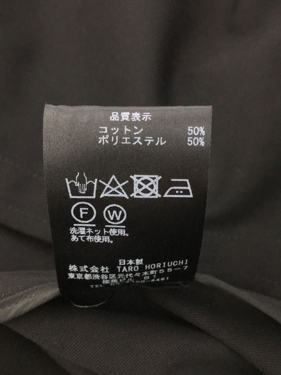 TARO HORIUCHI◇ジャケット/2/コットン/BLK/無地/Stadium Work Jacket