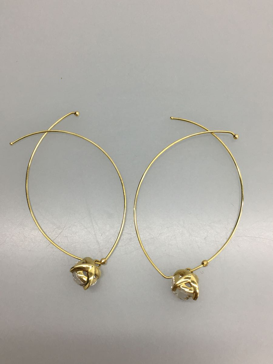 MIZUKI◇colorstone collection/クリスタル バナナフープピアス/K14YG