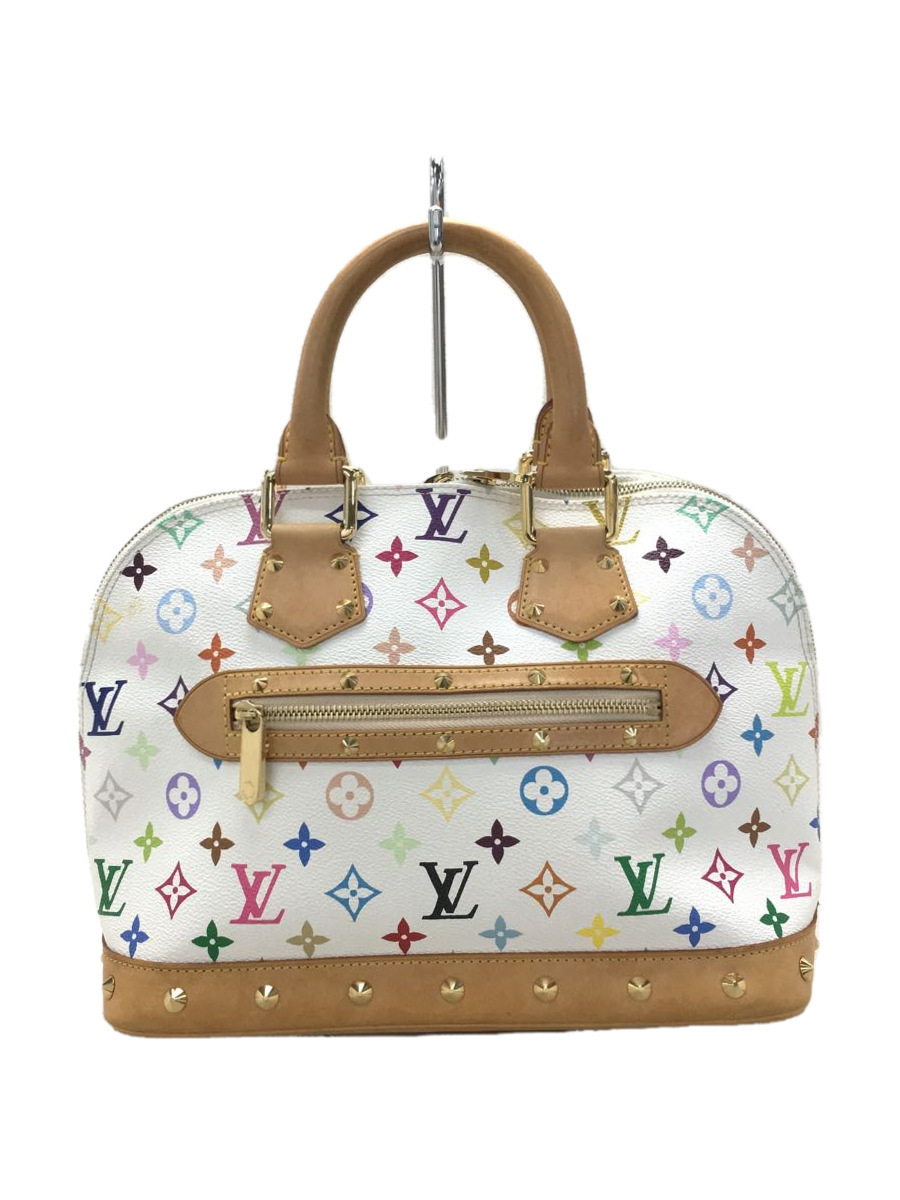 LOUIS VUITTON◆アルマ_モノグラムマルチカラー_ホワイト/ハンドバッグ/ブロン/マルチカラー/M92647/FL0014_画像1