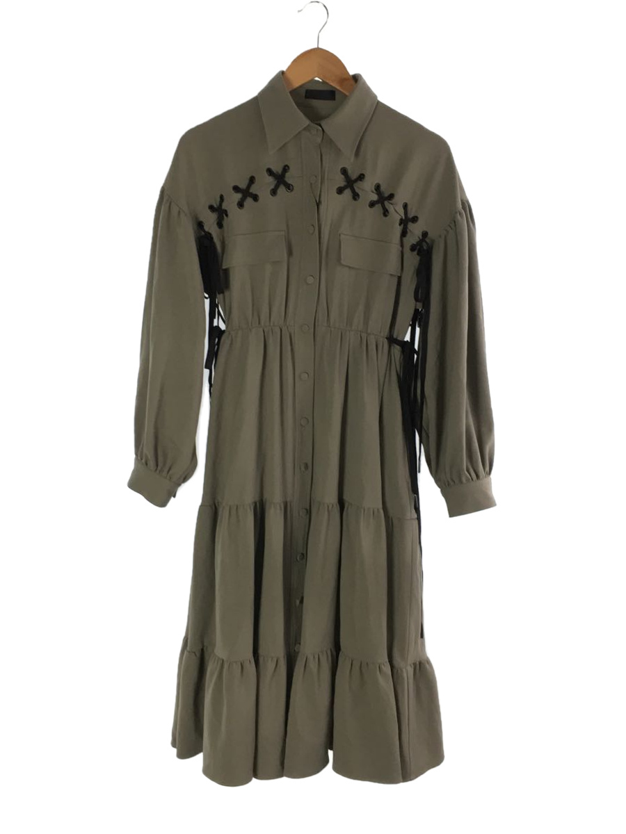 fiction tokyo/LACE UP Military Gown One-Piece