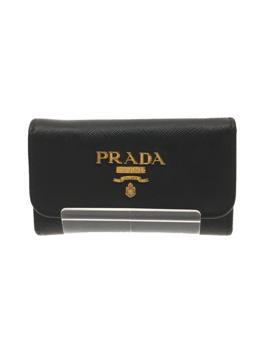 PRADA◆プラダ/キーケース/レザー/ブラック/6連/1PG222