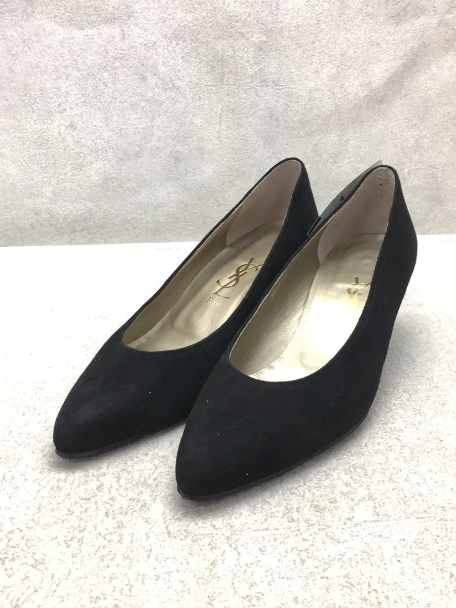 YVES SAINT LAURENT◆パンプス/36.5/BLK/スウェード_画像2