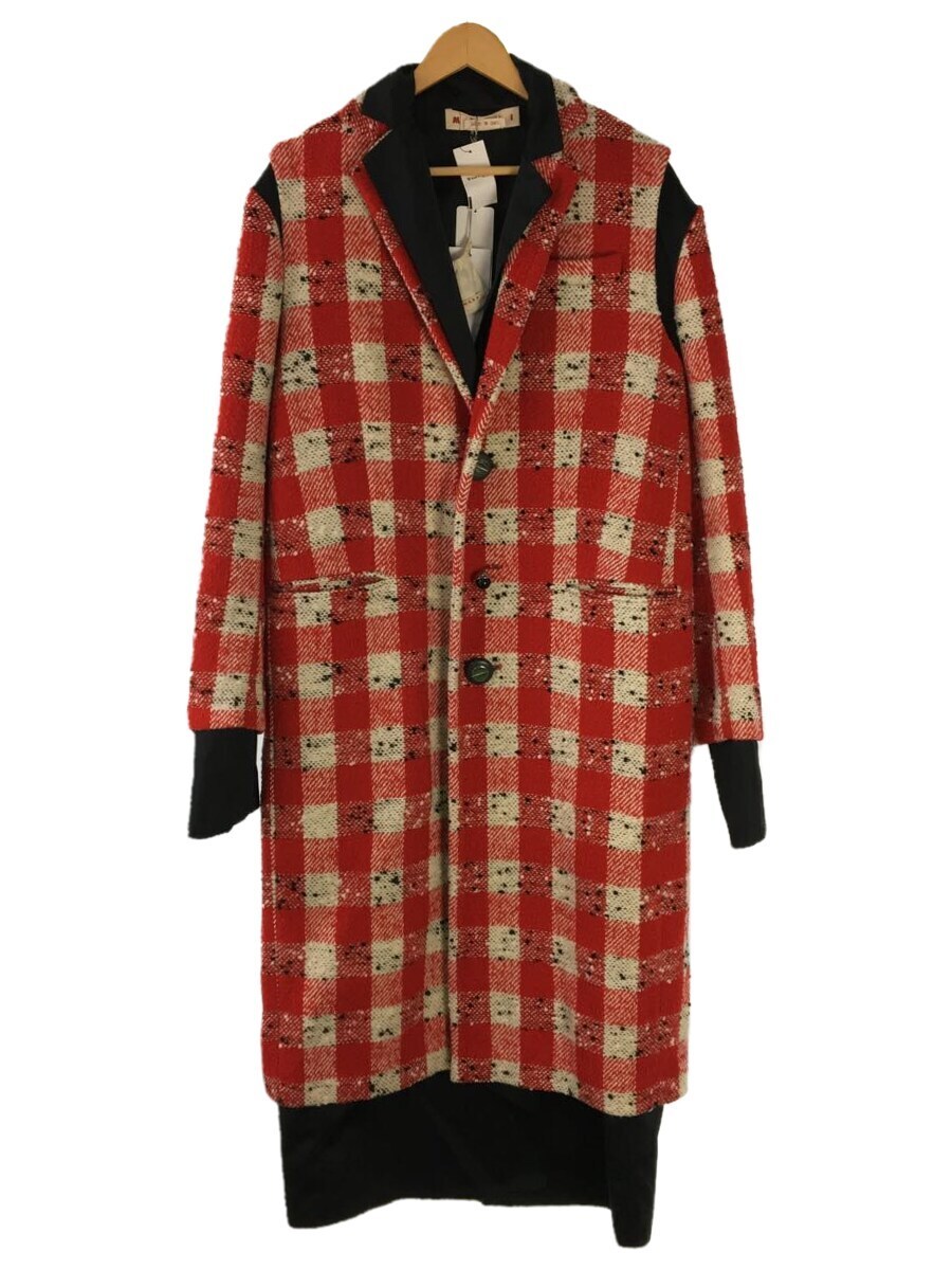 55%以上節約 MARNI◆19AW/Layered Checked Wool-blend Coat/40/ウール/RED/チェック Sサイズ 55%以上節約 MARNI◆19AW/Layered Checked Wool-blend Coat/40/ウール/RED/チェック Sサイズ