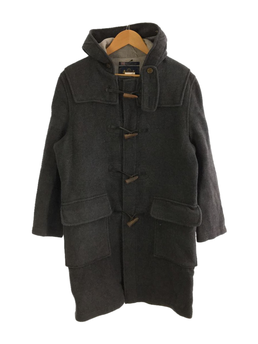 偉大な Gloverall◇90s/ロングダッフルコート/-/ウール/NVY/無地/英国