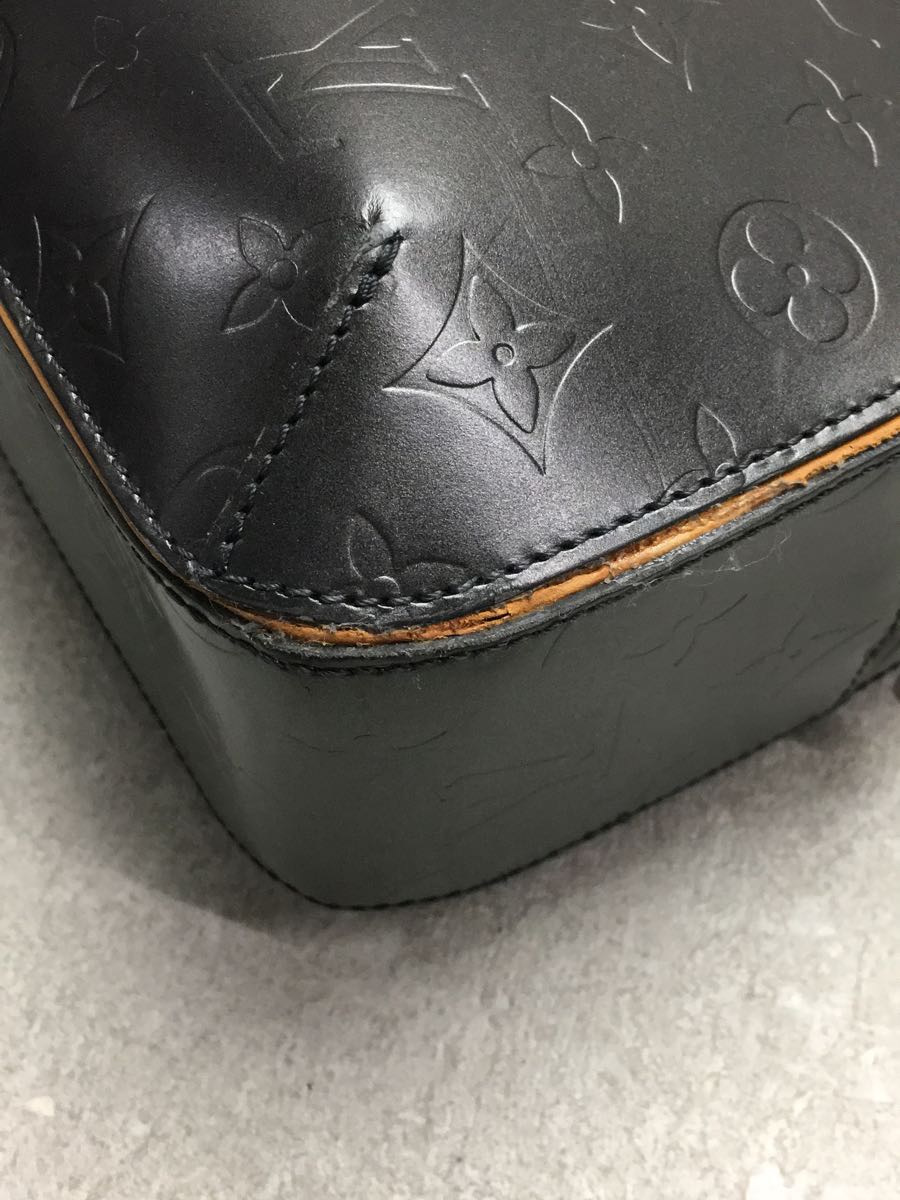 LOUIS VUITTON◆マルデン_モノグラム・マット_BLK/M55132/ブリーフケース/レザー/ブラック/総柄_画像7