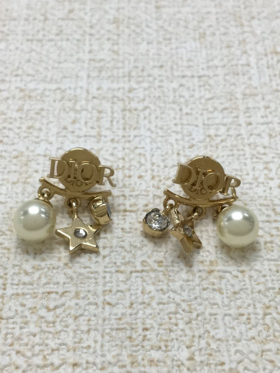 Christian Dior◆Star&Pearl Earrings/スター/パール/ピアス