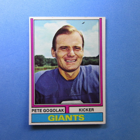 1974 Topps Football #310 Pete Gogolakの画像1