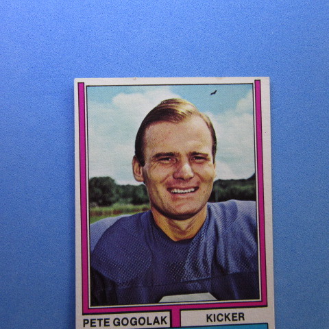 1974 Topps Football #310 Pete Gogolakの画像3
