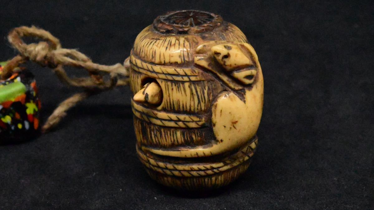 超絶技巧根付絡繰米俵鼠銘無しNETSUKE 蜻蛉玉| JChere雅虎拍卖代购