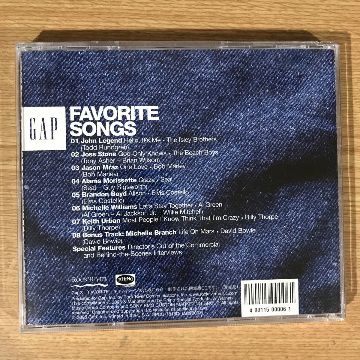 E332 中古CD100円 GAP Favorite Songs [Import]_画像2