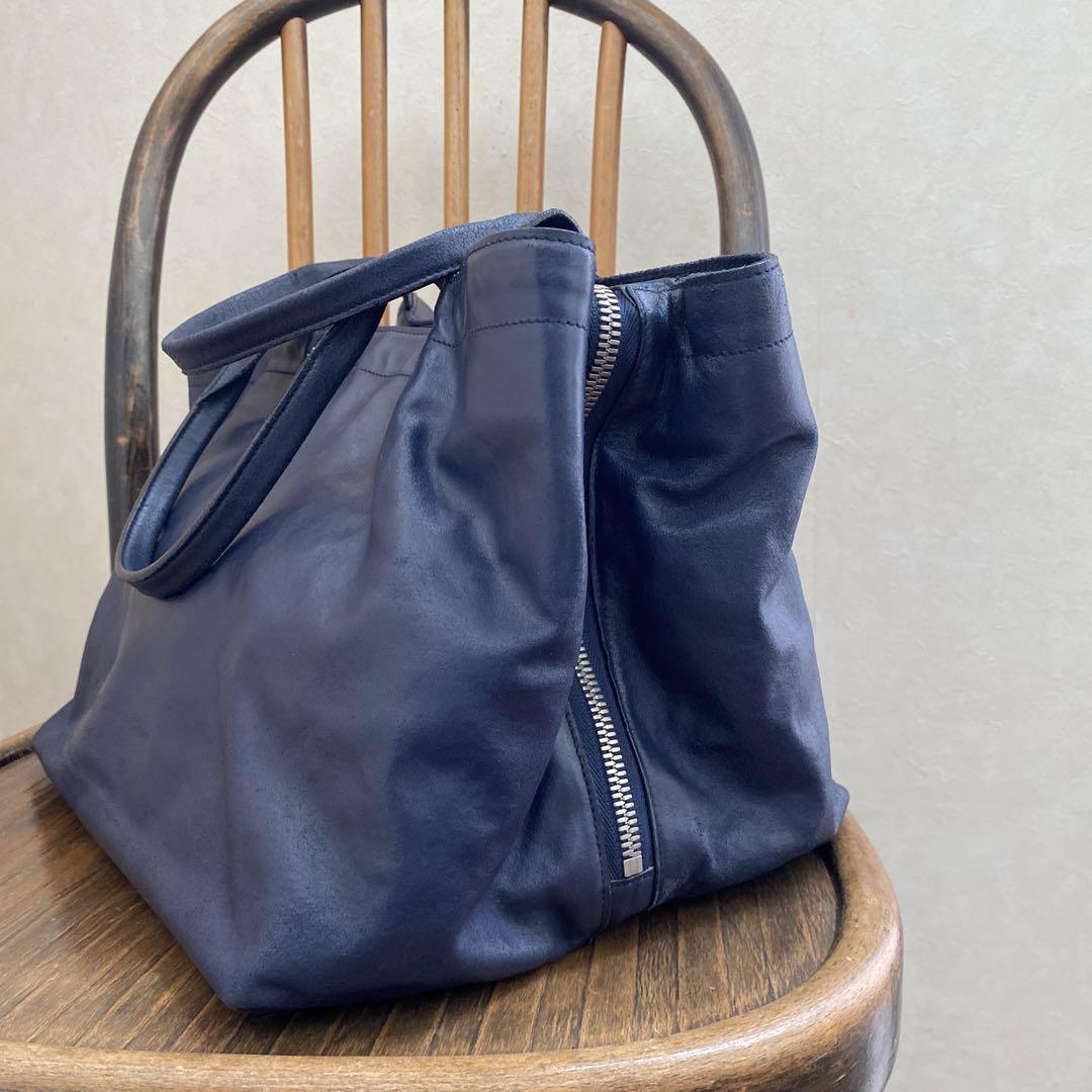 JIL SANDER NAVY(ジル サンダー ネイビー)レザー トートバッグ JIL SANDER NAVY(ジル サンダー ネイビー)レザー トートバッグ