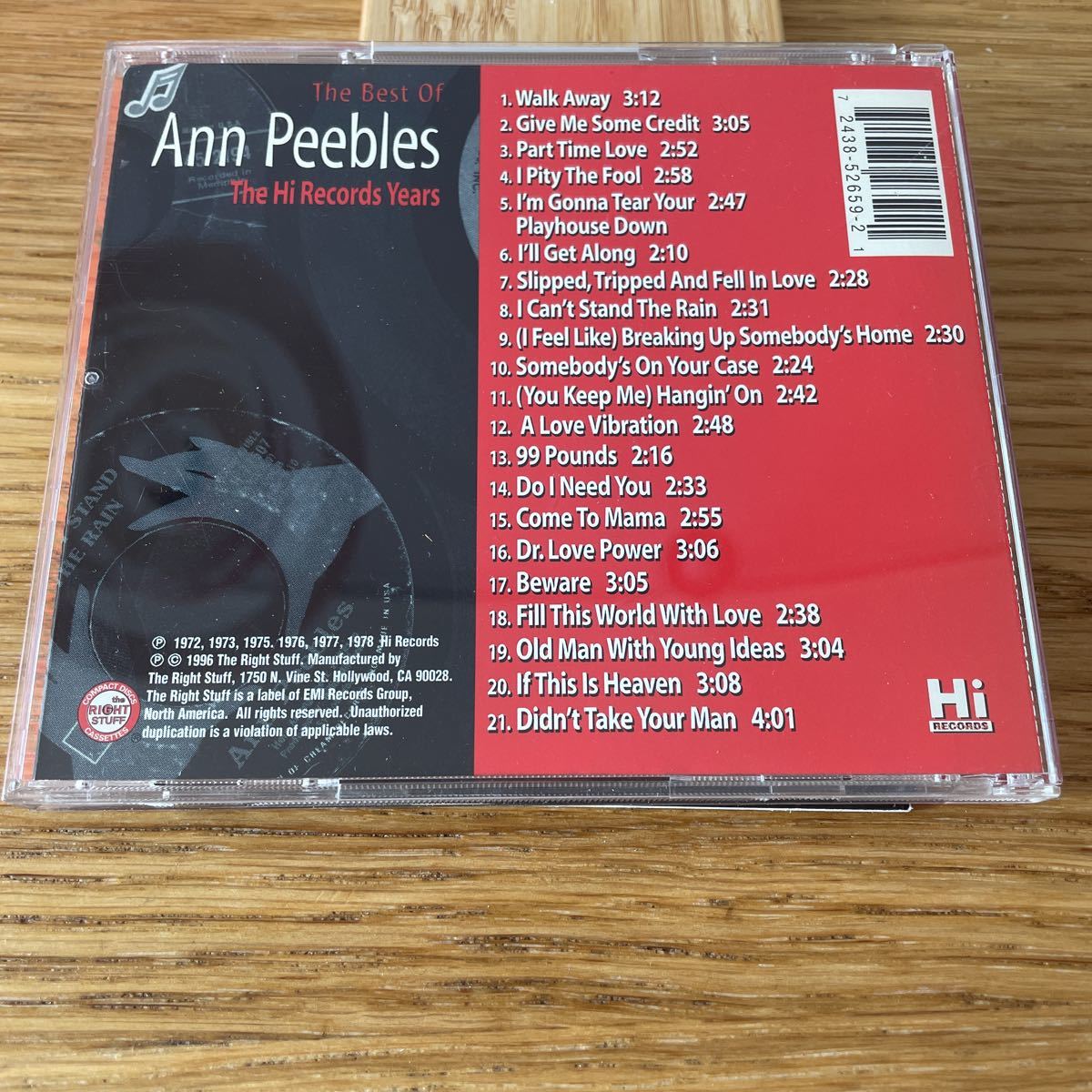 【CD】Ann Peebles Best of the Hi Records Years アンピープルス SOUL BLUES _画像2