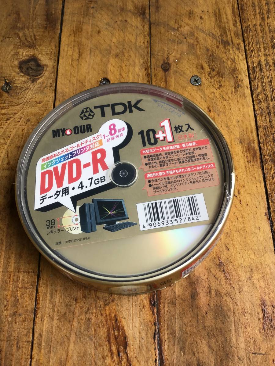 не использовался сделано в Японии TDK DVD-R данные для 4.7GB 1-8 скоростей регистрация соответствует Gold 10 листов +1 листов входит 11 листов DVDR47PG11PMY MADE IN JAPAN