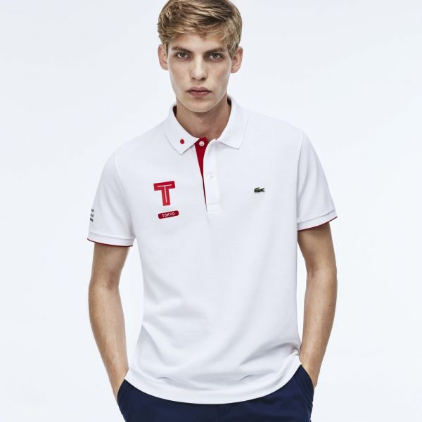 新品 Men's 3 ラコステ LACOSTE 東京 CITY POLO TOKYO 半袖 ポロシャツ ホワイト City Polo Edition Tokyo PH3180 日本サイズS-M位の画像10