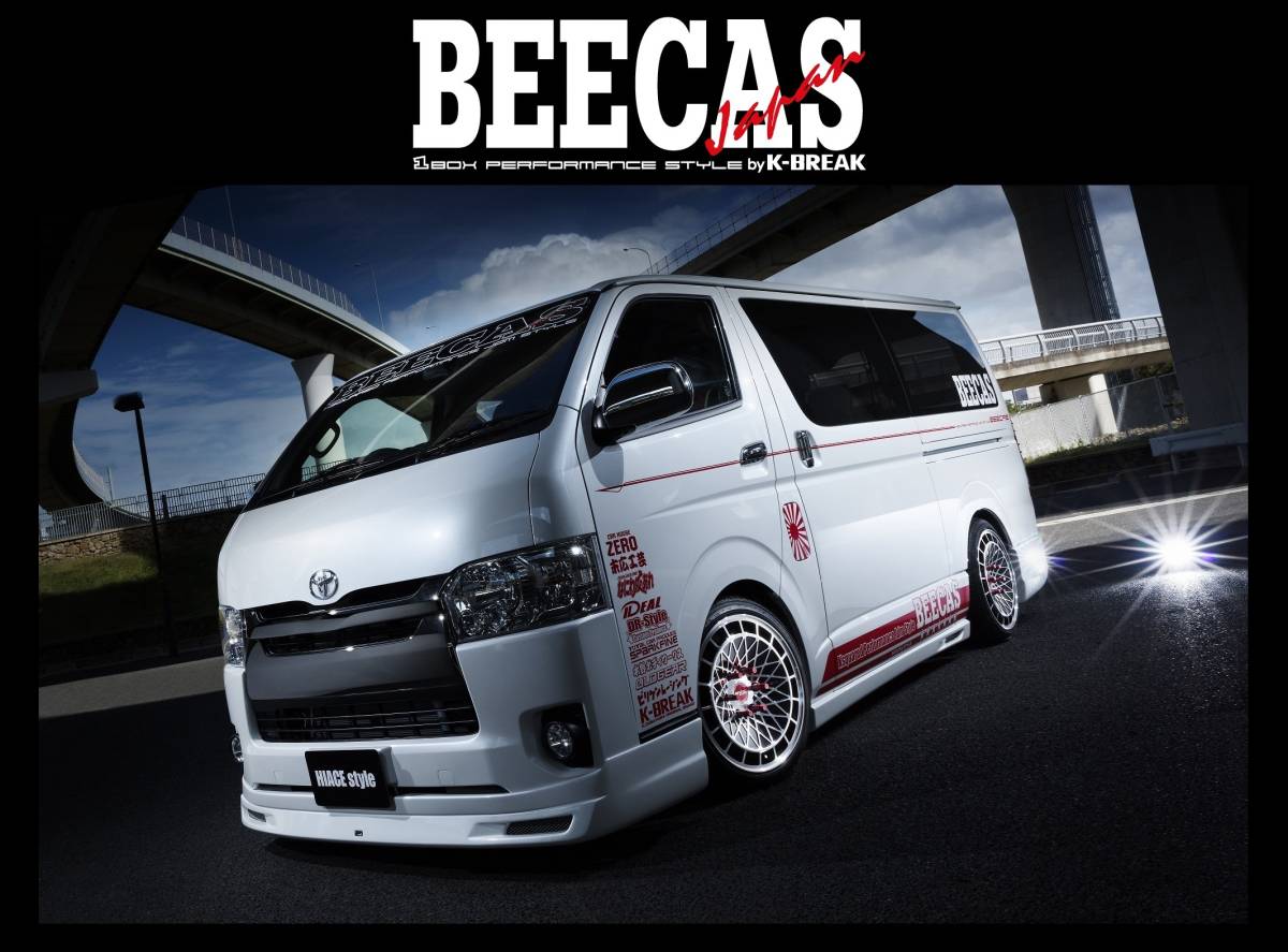BEECAS☆200ハイエース 標準ボディ(1型／2型／3型／4型)☆リアバンパースポイラー エアロ(リフレクター・片側フタ付き)／アスリート_画像8