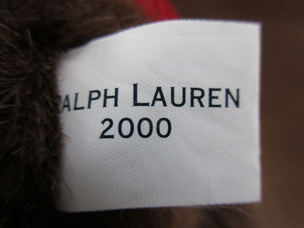 00\'s Ralph Lauren 2000 year Polo Bear - snow pattern POLO knitted soft toy Polo Bear bear POLO BEAR doll RALPH LAUREN small articles interior USA sweater /n