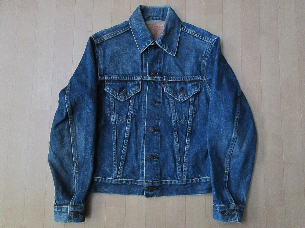 90's 日本製 Levi's 71557-02 サード デニム ジャケット 34 復刻 レプリカ 557XX 3rdジージャン ビッグE ブルゾン インディゴMADE IN JAPAN_71557-02・サード・デニムジャケット表面