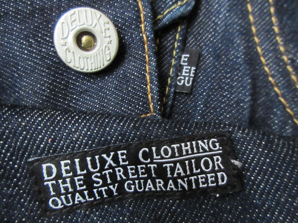  сделано в Японии DELUXE CLOTHING DENNIS JEREMY вышивка Second Denim жакет M Deluxe механизм закрывания DLX индиго окраска джинсовый жакет блузон /