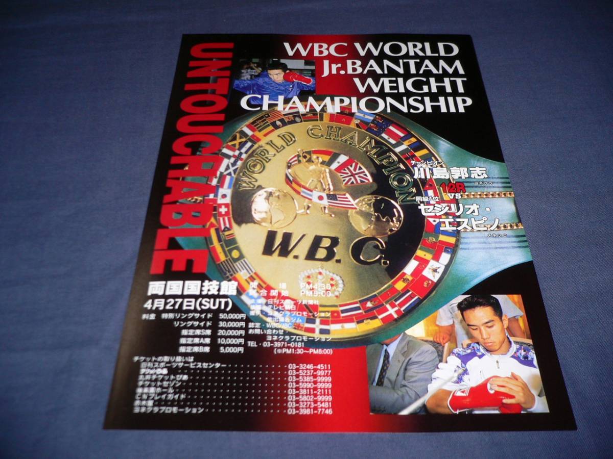 * бокс ⑮/ рекламная листовка 1 листов WBC мир Jr. van tam класс название Match река остров ..( Champion )VSsesi rio *es Pinot ( пробовать человек )