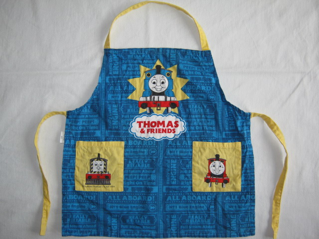 * secondhand goods tag . name chronicle have THOMAS&FRIENDS Thomas the Tank Engine apron 110cm surface pocket ×2 KIDS Kids for children salon je made in Japan *