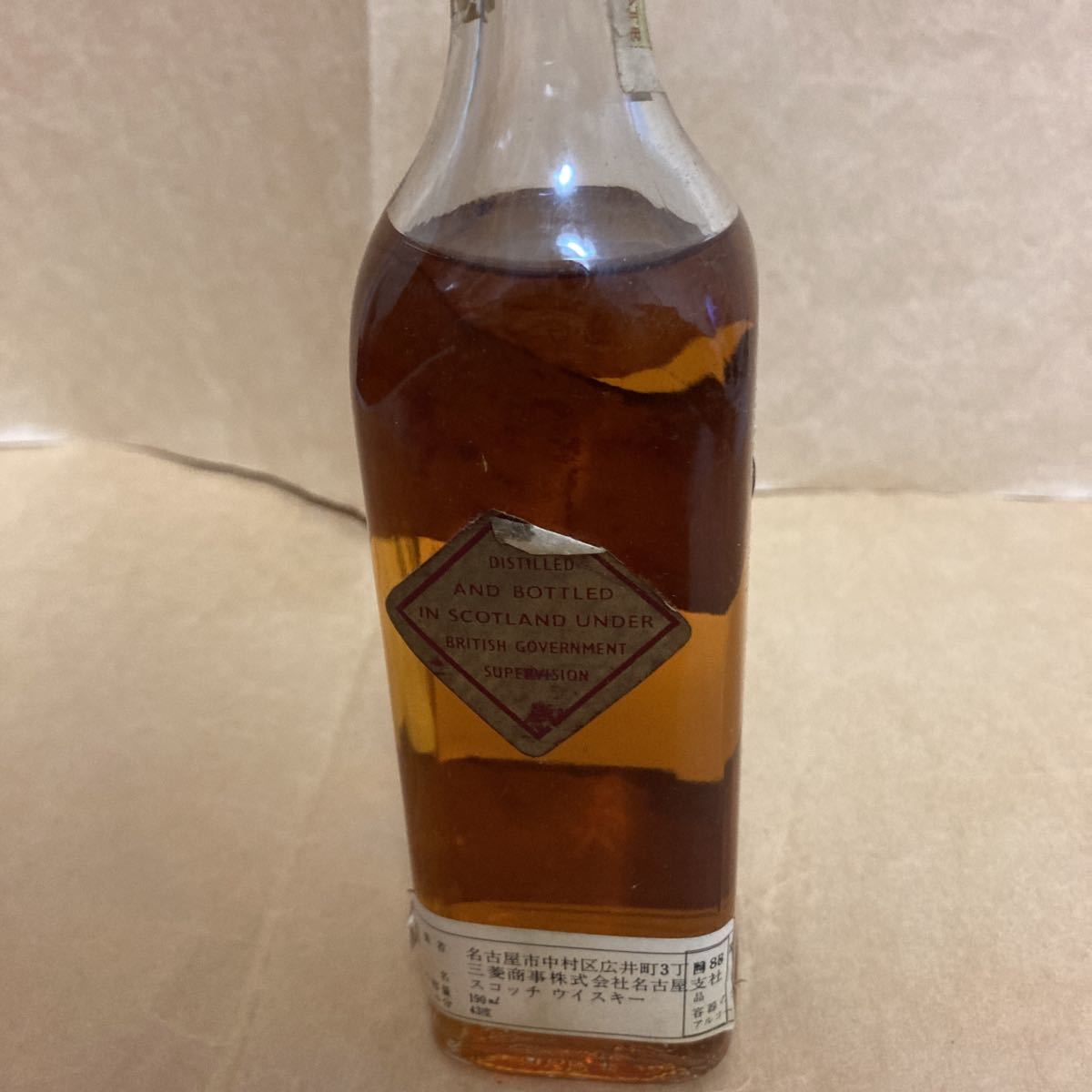 未開栓 Johnnie walker ジョニーウォーカー red LABEL レッド ラベル 赤 スコッチ Scotch ウィスキー whiskey 190ml 43% 古酒 洋酒の画像3