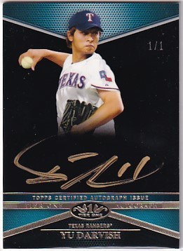 1/1!2012 Topps Tier One ダルビッシュ有 Auto 直筆サインカード