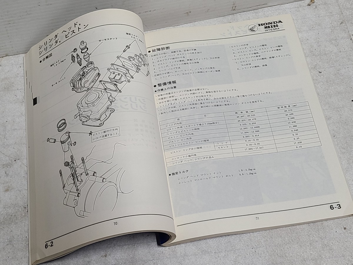 MBX80 インテグラ　サービスマニュアル　整備書　配線図