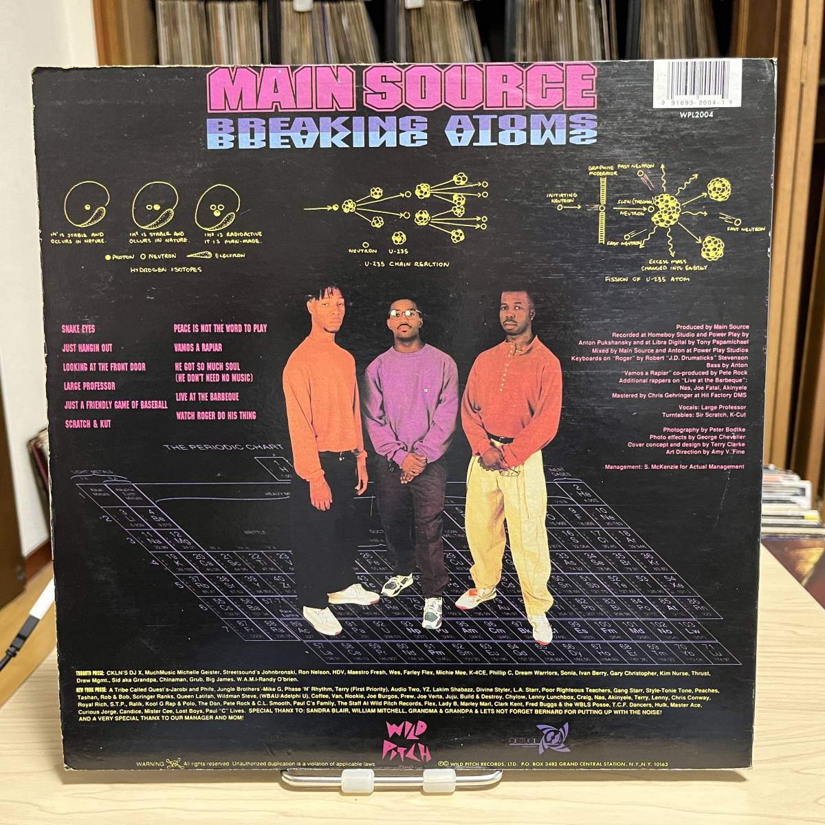 90年後期リリースの海賊・ブート盤【中古】MAIN SOURCE『BREAKING ATOMS』名盤1LP US アルバム アナログレコード ヒップホップ クラシック_画像2