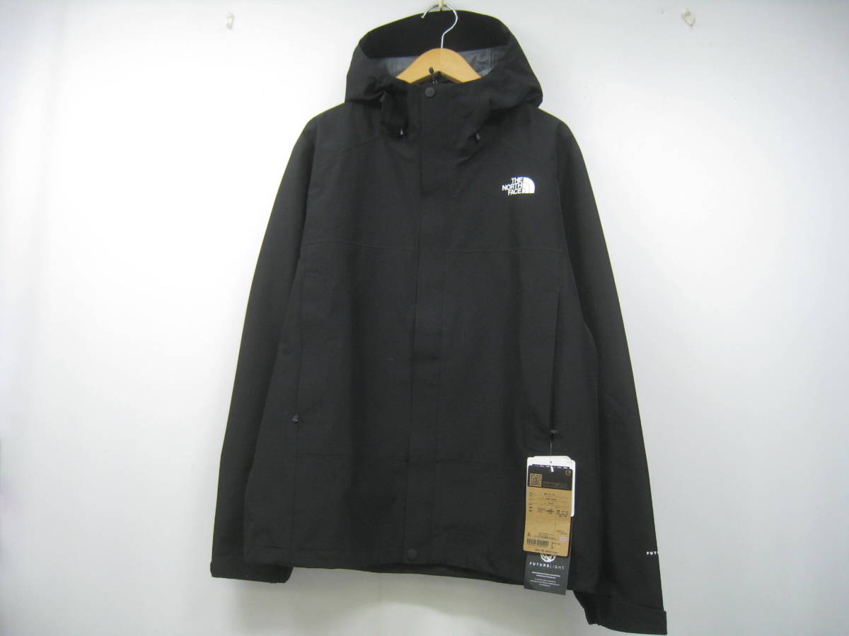 新品 定価29700円 THE NORTH FACE ザノースフェイス ジャケット FL Drizzle Jacket NP12114 FUTURE LIGHT フード 黒 ブラック サイズXL_画像1