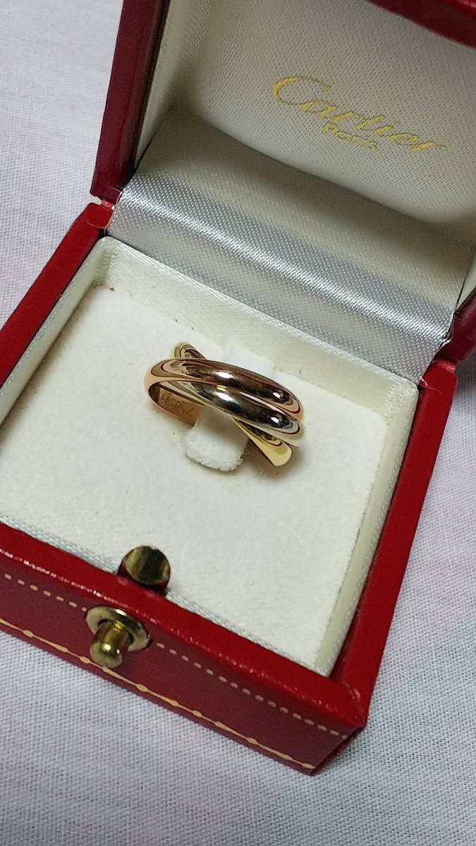 ヤフオク! - 正規美 カルティエCartier トリニティ 3連リング