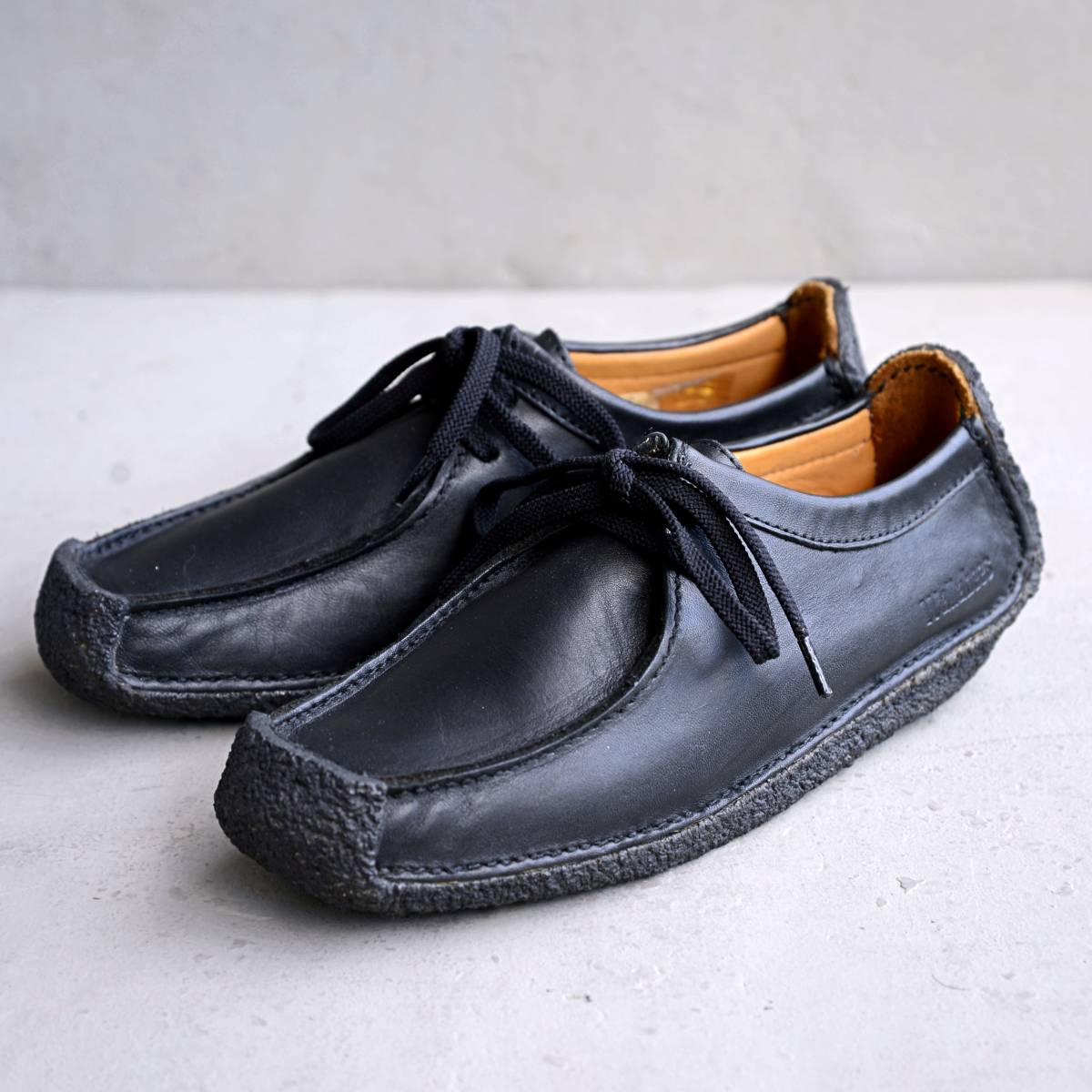 【美品】 クラークス ナタリー 黒 ブラック レザー UK4 1/2 モカシン ドライビングシューズ Clarks Natalie