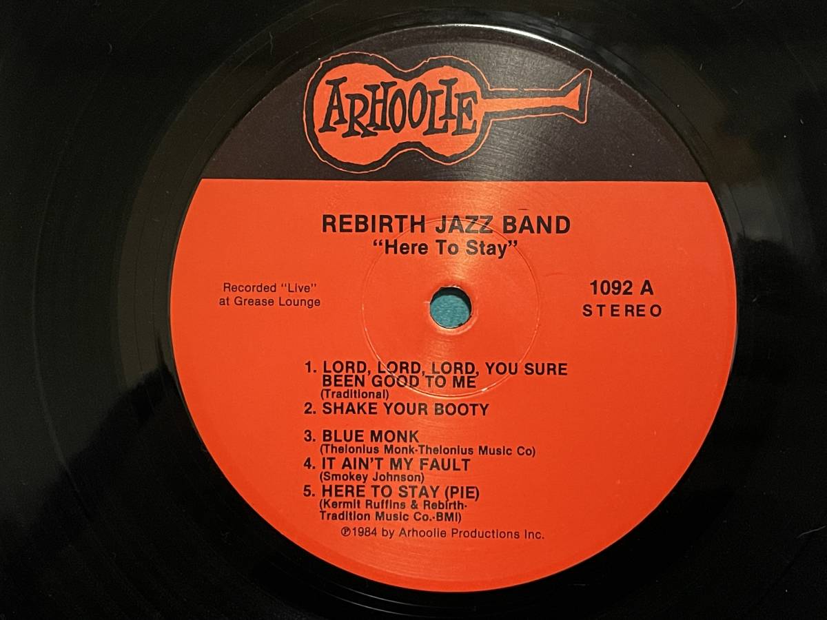  US盤 org LP Rebirth Jazz Band Of New Orleans / Here To Stay! レコード ARHOOLIE 1092 Rebirth Brass Band リバースブラスバンド 1st _画像4