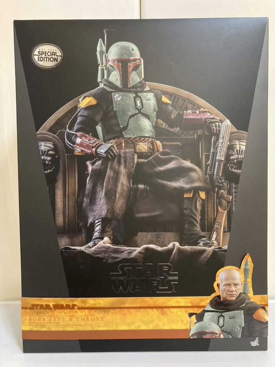 ホットトイズ マンダロリアン ボバフェット (リペイント・アーマー版) & 玉座 1/6フィギュア mandolorian boba fett スターウォーズの画像1