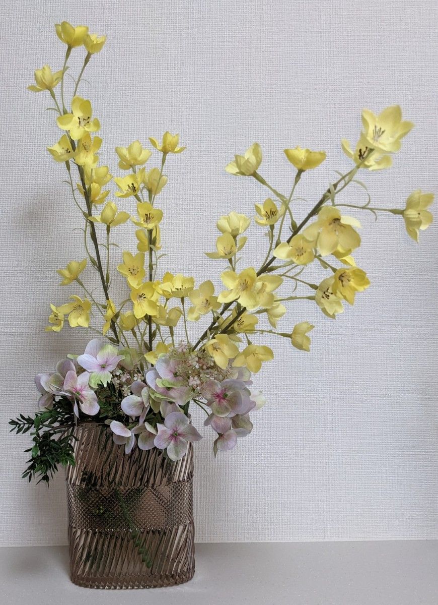 ACTUS 花瓶 ガラス 4点 セット 造花付 アクタス フラワーベース ACTUS 花瓶 ガラス 4点 セット 造花付 アクタス フラワーベース