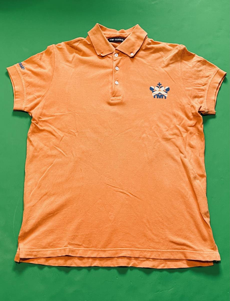 TMTclassic ゴルフウェア メンズポロシャツ 半袖シャツ M オレンジ