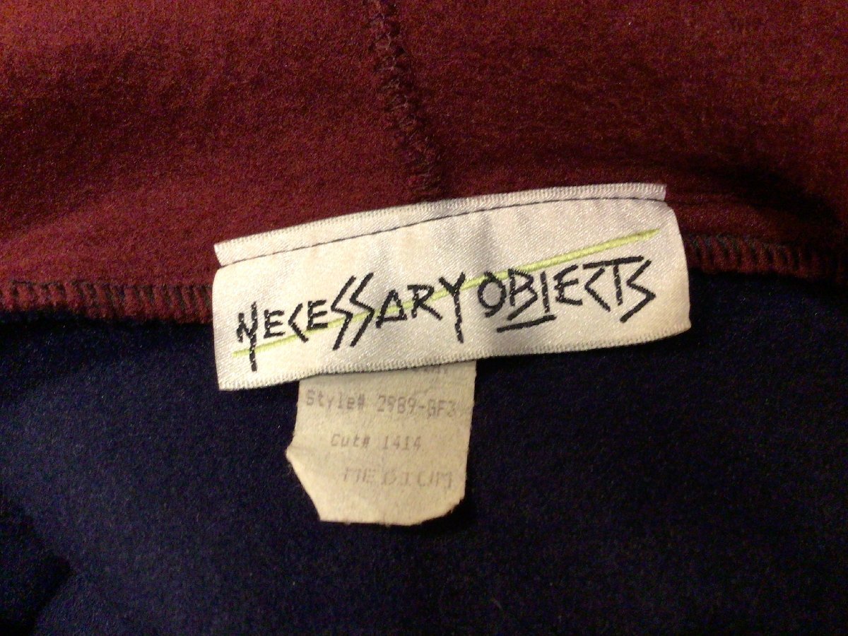 90‘S MADE IN USA NECESSARY OBJECTS FLEECE HOODIE PARKA SIZE M アメリカ製 ネセサリー オブジェクト フーディー パーカー_画像3