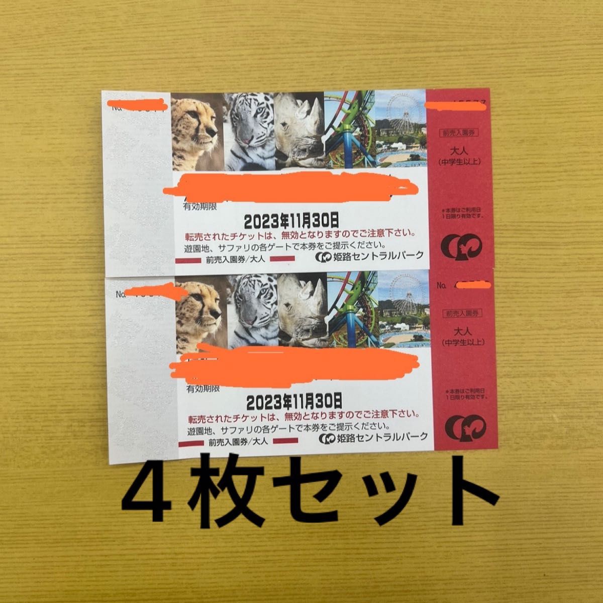 姫セン 姫路セントラルパーク チケット 入場券 入園券｜PayPayフリマ